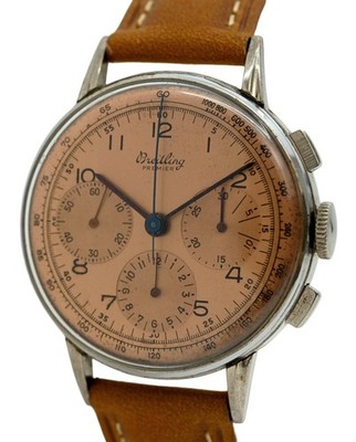 1940's Breitling 37.5mm Men's Premier Swiss Cal. 178 Chronograph Watch Ref: 734!