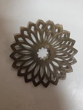 Aged  Vintage Godinger Silver Co Daisy Trivet Silver Plated Brass Made In Italy