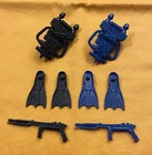 G.I. GI JOE gijoe COBRA EELS WEAPONS PARTS LOT #5 flippers gun backpack FREESHIP