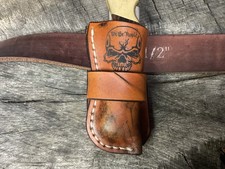 Leather Folding Pocket Knife Sheath Buck 110 Size Sheath Only 