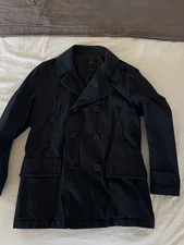 Mens J Crew Peacoat Midnight Blue Large (washed twill look)