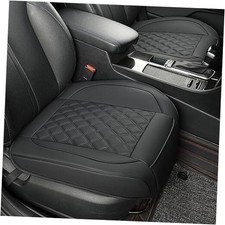 2 Pack Leather Front Car Seat Covers,Bottom Seat Covers for 2 PCS Diamond Black