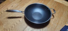 Hexclad Hybrid Cookware Stainless Steel Pan Nonstick 12 Wok NO LID Seasoned