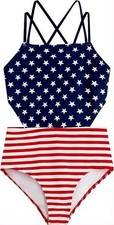 Kanu Surf Cut-Out One Piece USA Swimsuit 10