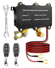 12V 500A Remote Battery Disconnect Switch, Battery Kill Switch, Automatic 12V