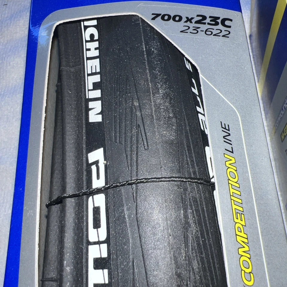 Neumático de carretera Michelin Power Road 700x23 para todas las estaciones línea de competición nuevo (único) Foto 2 de 4