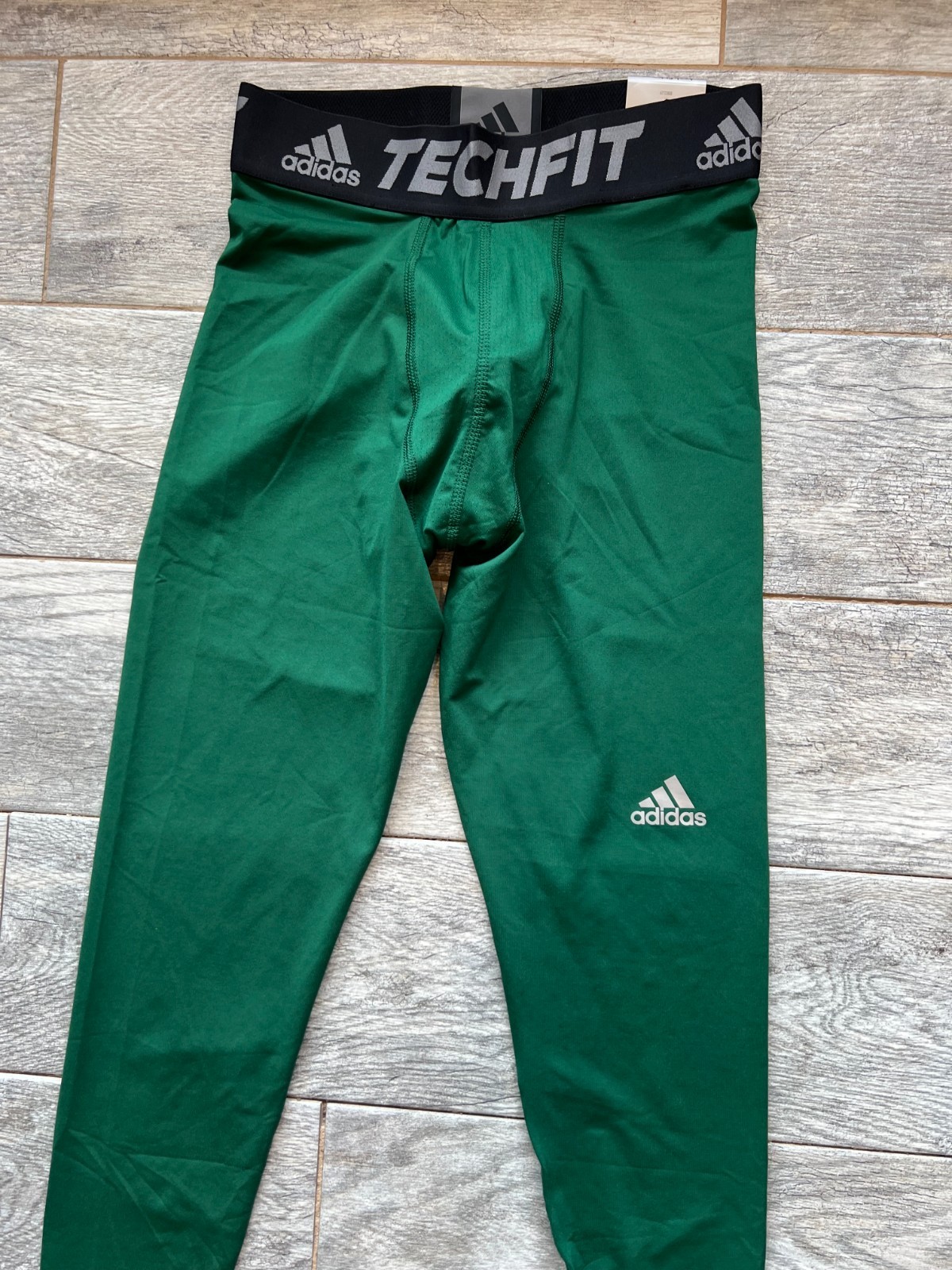 Adidas Techfit Leggings Mens Medium Green NWT Compression Tight Base Layer Green