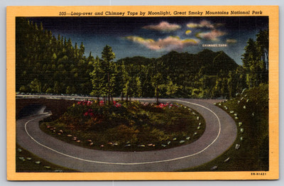 Postcard Loop-Over  & Chimney Tops Great Smoky Mtns NP North Carolina