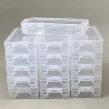 ADVANTUS (16 Pack) Super Stacker® Pencil Box Transparent Clear 091141403096