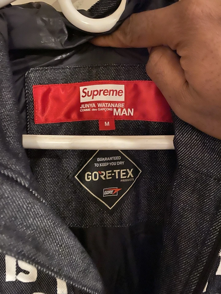 Parka Denim Supremex JUNYA WATANABE COMME des GARONS MAN GORE-TEX 'Negro Blanco' Foto 2 de 3