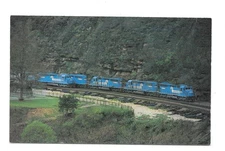 Horseshoe Curve Train Rail Altoona PA. Conrail Railroad Carl Sturner Postcard