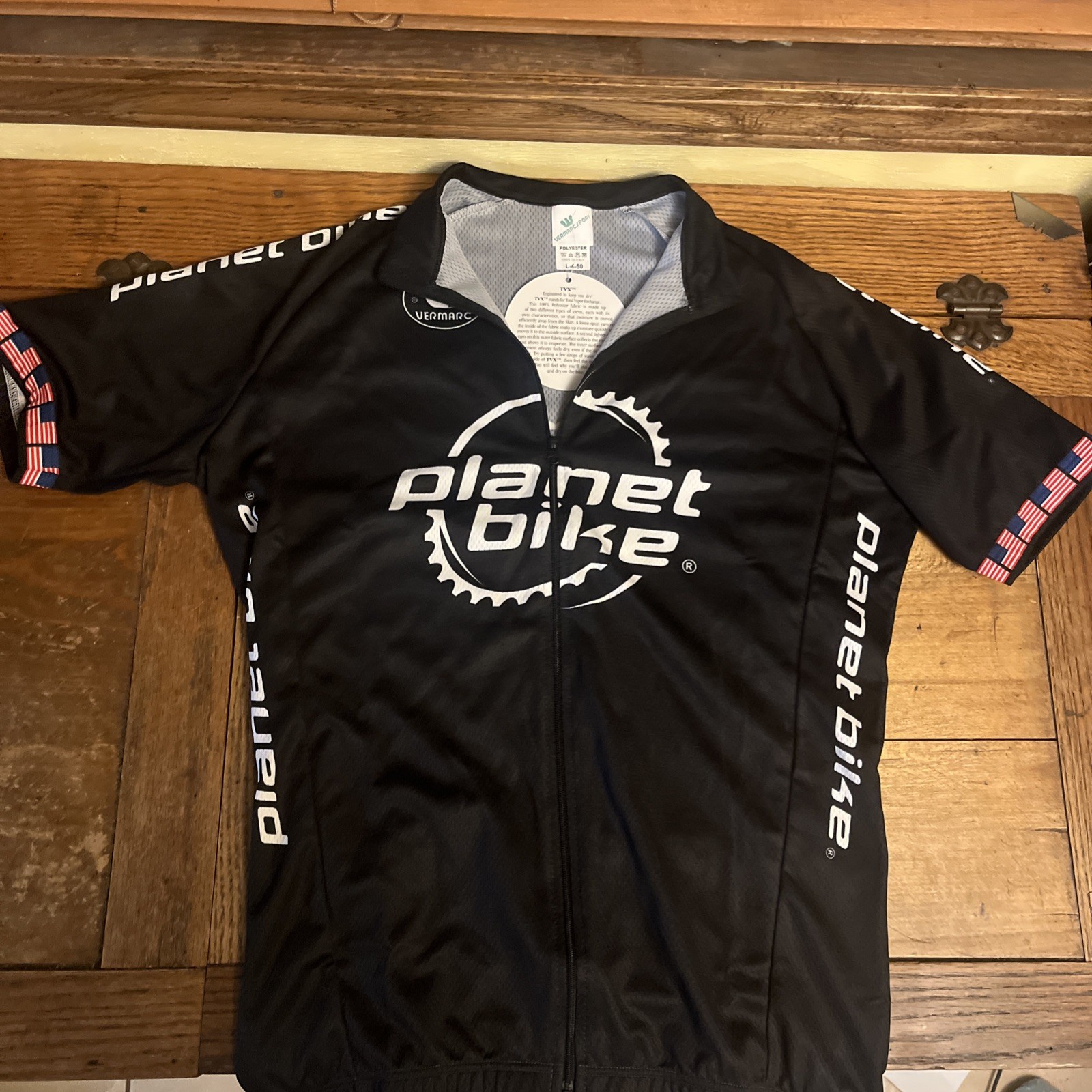 Planet Bike Bicycle Jersey Large 4-50 Polyester TVX Fabric M