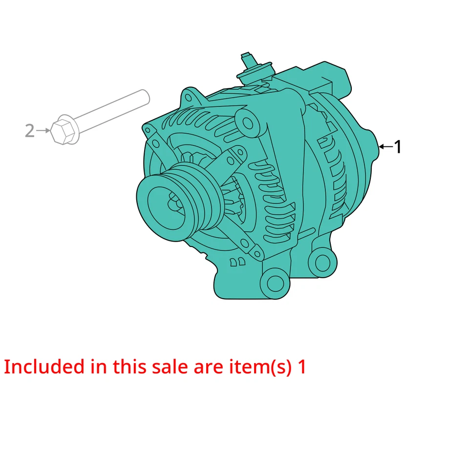 Alternator With Heated Windshield Fits 20-23 DEFENDER 1594376 - Image 3 of 4