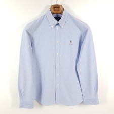 Polo Ralph Lauren Hemd Herren L Blau Custom Fit Slim Oxford Shirt Freizeit