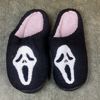 SCREAM Ghost Face Memory Foam Halloween Slippers Size 11-12 NEW IN PKG