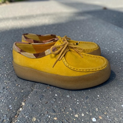 #ad #ad Clarks Originals Wallabee Cup Low Top Women#x27;s Size 9 Yellow Nubuck 26165817 $80.00