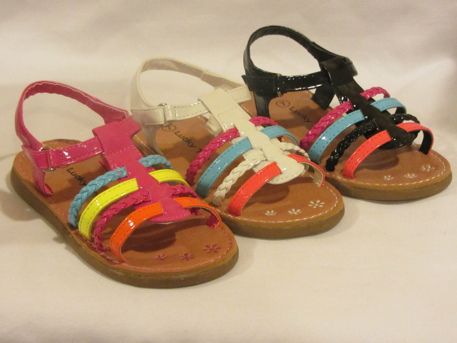 multi colored dress sandals