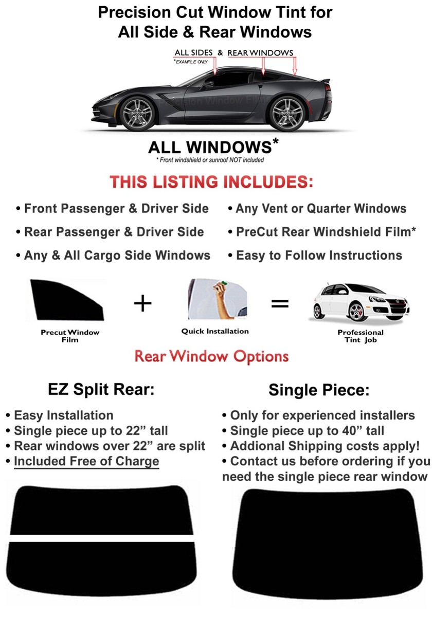 Nano Carbon Window Film 5% VLT Tint Shade PreCut All Windows for 