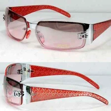 Womens Wrap Rimless Designer Fashion Sunglasses Oval Retro Shades Around Vintage