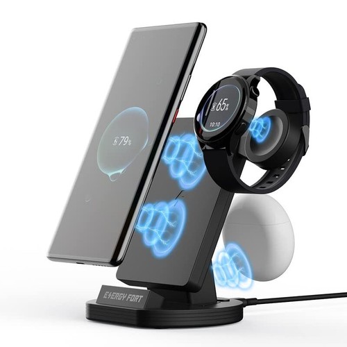 3 in 1 Caricatore Wireless compatibile con Huawei P40 P30 Pro (W5g)