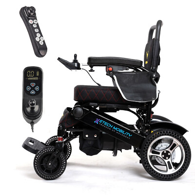 Long Range Lightweight Foldable Electric Wheelchair Heavy Duty 20Ah Battery