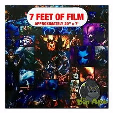 Hydrographic film Rubics Madness Gaming hydro dipping 7' x 20" hydro dip