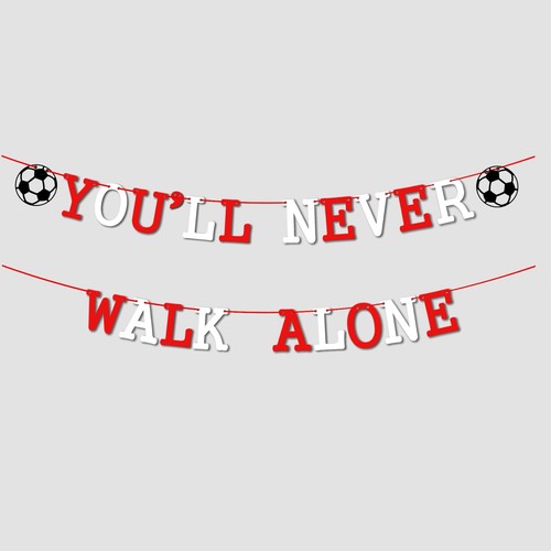 Liverpool football party Banners Bunting Decoration Signs RED White Walk colours - Picture 13 of 14