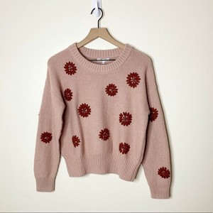 madewell flower embroidered sweater