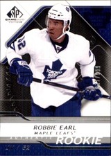 2008-09 SP Game Used #150 Robbie Earl RC SERIAL #831/999 TORONTO MAPLE LEAFS