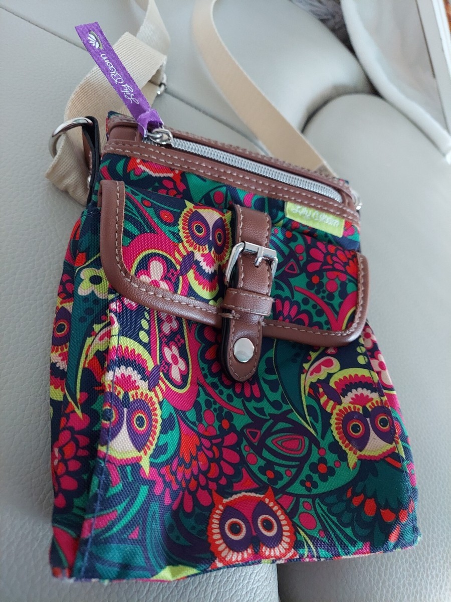 Lily Bloom Crossbody Colorful Bag Owls Paisley Floral Flowers Pockets Spring
