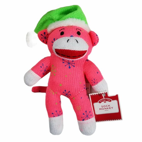 Dan Dee Collector's Choice PINK SOCK MONKEY GIRL Snowflakes 10" Holiday Time - Picture 3 of 12