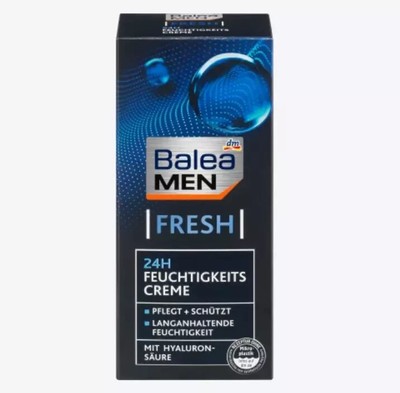 Balea MEN fresh facial active hydrating moisturizing cream with hyaluronic acid