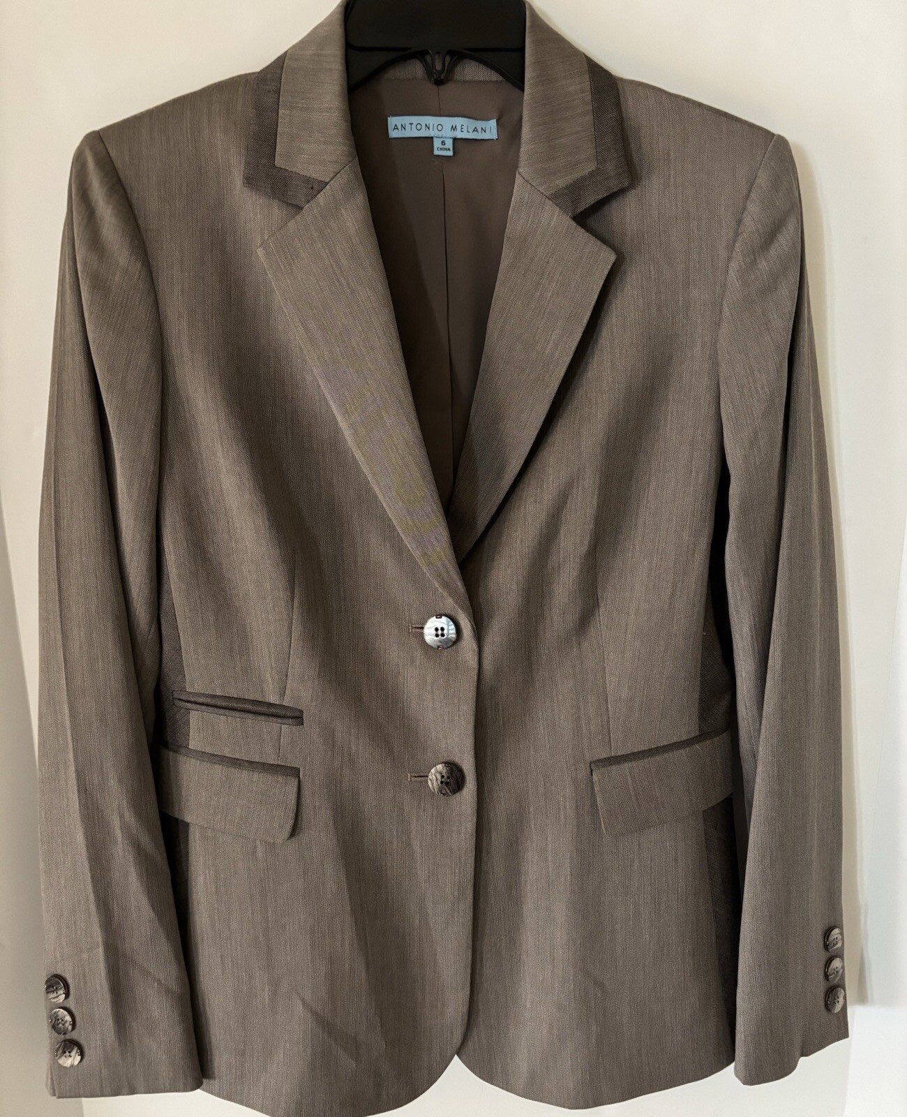 Antonio Melani tailored jacket Pewter size 6 chest 36