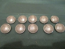 UNKNOWN BRAND SALZBURG REPLACEMENT BUTTONS 10 pc 2-part buttons, New