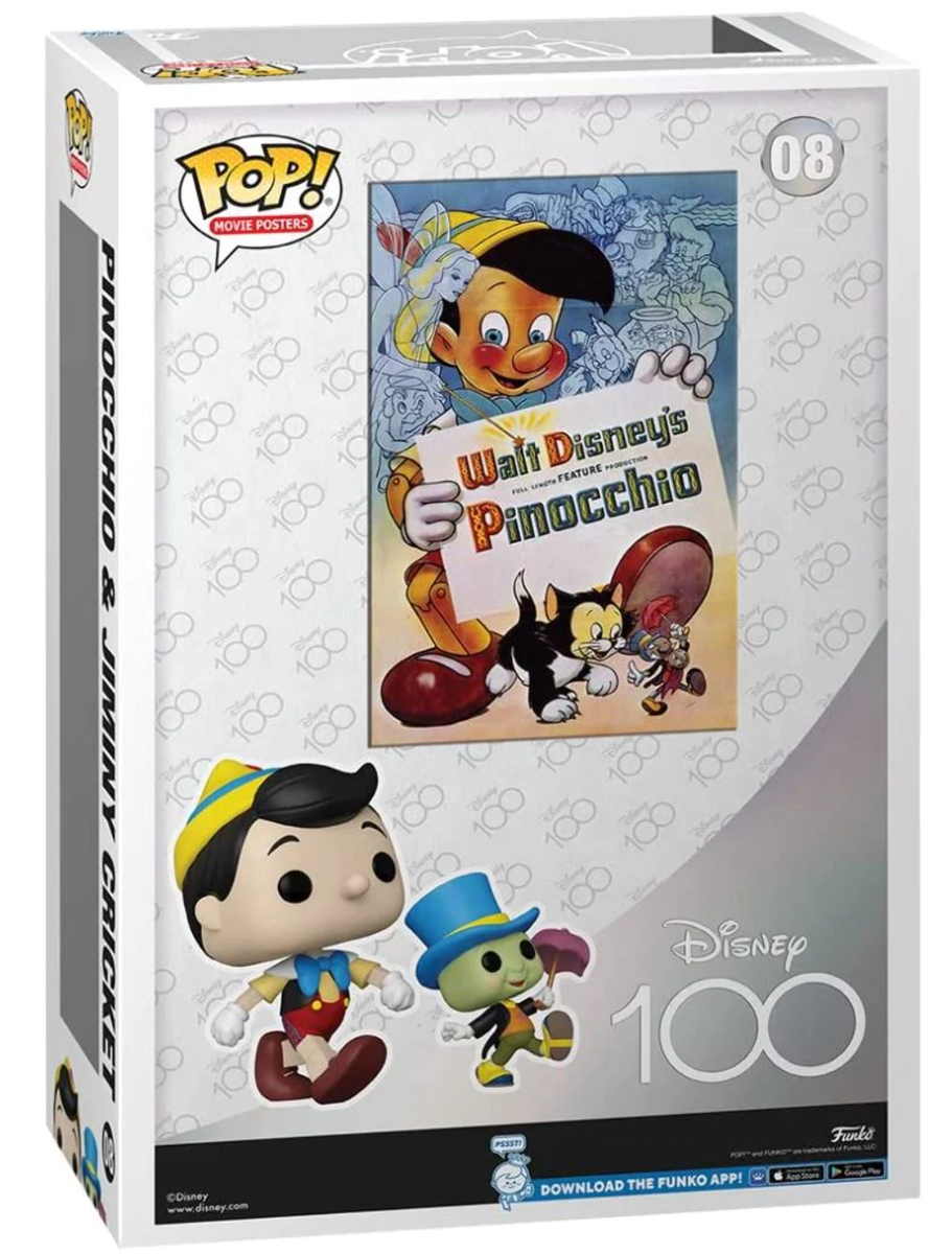 Funko POP Disney 100 Movie Posters 2点 Funko POP! Movie Poster: Disney 100-Pinocchio & Jiminy Cricket