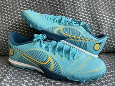 Rare Nike Mercurial Vapor 14 Academy TF Turf Blueprint Blue DJ2879-484 Sz 10.5