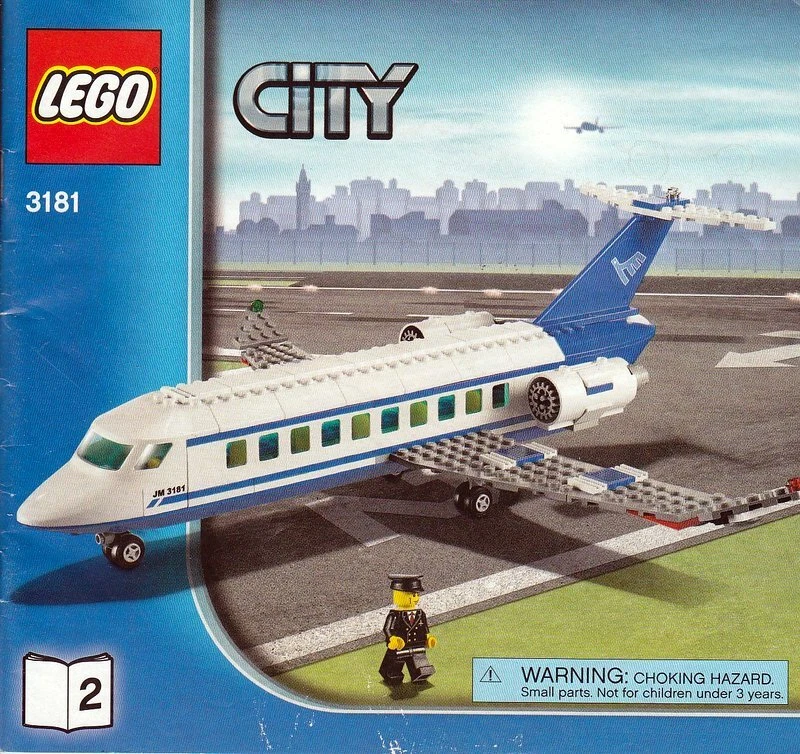 strømper Samler blade Lang Instructions Book #2 Only For LEGO CITY Passenger Plane 3181 | eBay