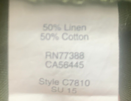 J. Crew Leinen-Baumwolle grün Button Down Jacke Oberteil Gr. XS 126A - Bild 8 von 9