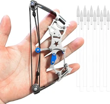 Mini Archery Bow Set Right Hand Mini Compound Bow Mini Hunting Bow Metal Materia