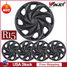 15 Set Of 4 Black Wheel Covers Snap On Full Hub Caps Fits R15 Tiresteel Rim 15 Set Of 4 Black Wheel Covers Snap On Full Hub Caps Fits R15 Tiresteel Rim