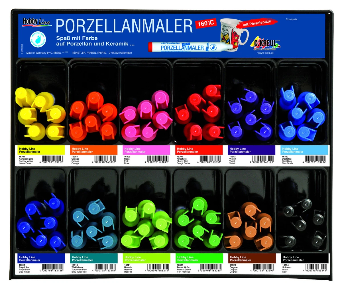 Pintor de porcelana Hobby Line, lápiz de porcelana, pintura de porcelana, lápiz de pintura de vidrio