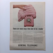 1958 General Telephone USA pink  Werbung Werb...