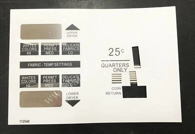 GENERIC WFR112540 TWIN KEYPAD FOR AMERICAN DRYER AD430, 112540