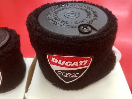 Ducati Corse Front Brake + Clutch Reservoir Covers NEW GENUINE DUCATI PARTS - Picture 2 of 5