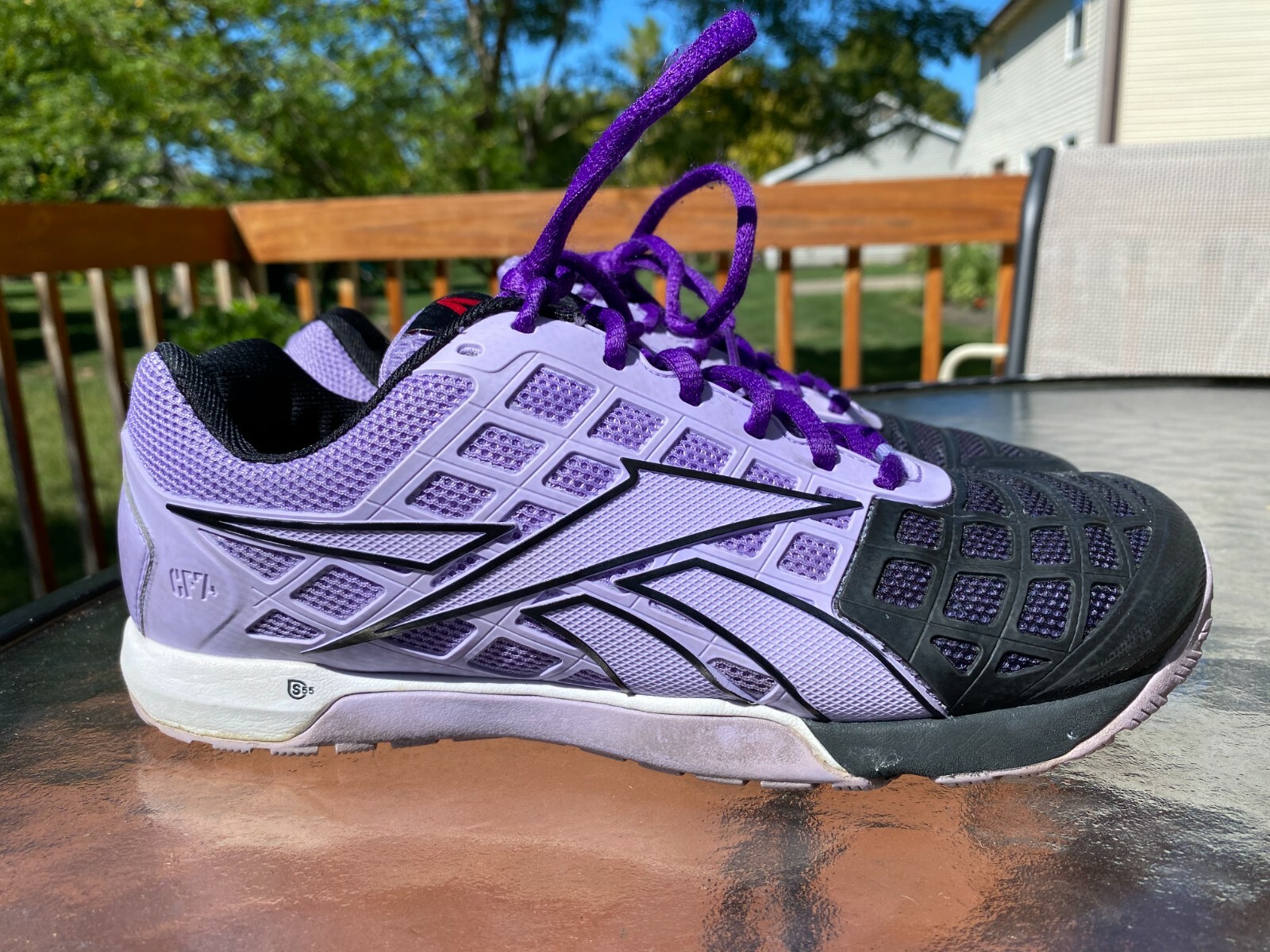 reebok purple womens shoes