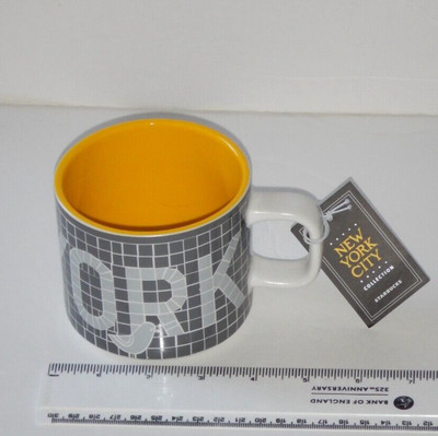Starbucks Coffee Mug New York City Collection Subway Tile Pigeon 12oz NEW