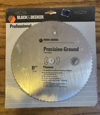 Black & Decker Professional 8" Precision-Ground Saw Blade Plywood Heavy Duty NIP