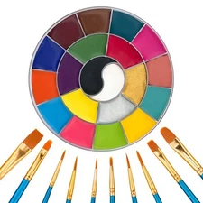 Face Paint Kit 20 Colors Oil Based Face Painting Kit for Clown Cosplay Christ...