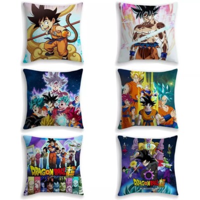 Dragon Ball Housse Coussin 45×45cm Modèle Au Choix Goku Vegeta Gohan Trunk Broly