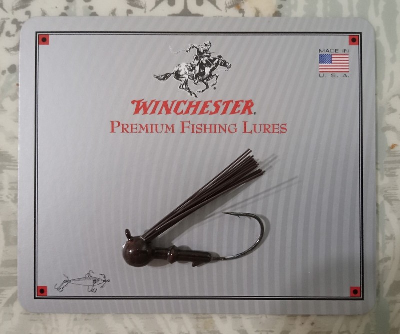 (36) New Winchester 1/4 Oz. Slim Jim Brown Jigheads 2/0 Light Wire Gamakatsu